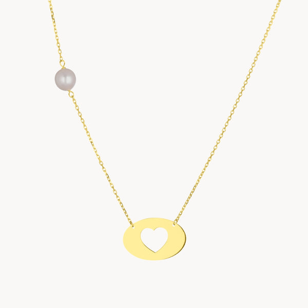 COLLAR CORAZON CON PERLA