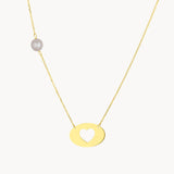 COLLAR CORAZON CON PERLA