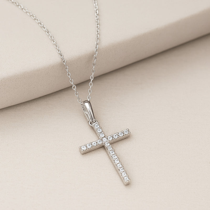 COLGANTE CRUZ Y DIAMANTES ALICA