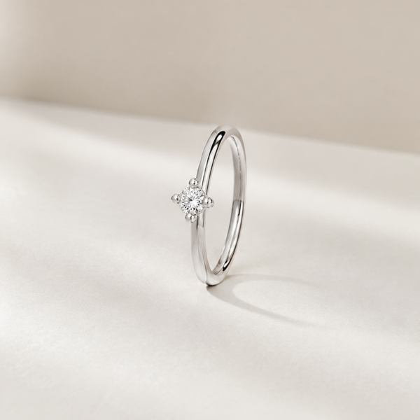 ANILLO SOLITARIO DIAMANTE EN CUATRO GARRAS