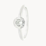 ANILLO SOLITARIO CIRCULO CON DIAMANTE 0.11 QUILATES ALOISIA