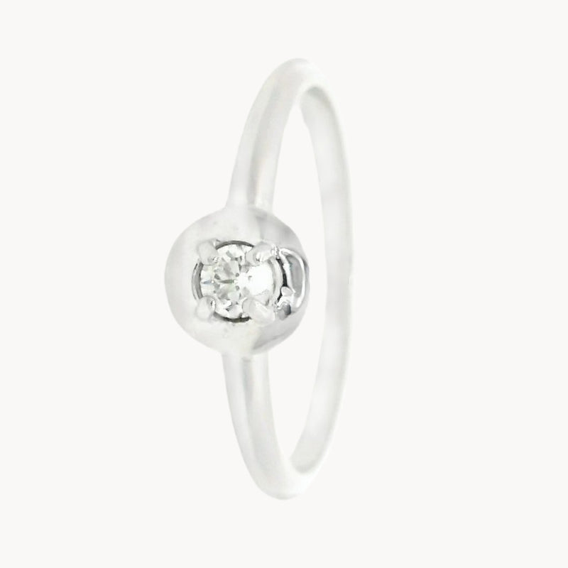 ANILLO SOLITARIO CIRCULO CON DIAMANTE 0.11 QUILATES ALOISIA