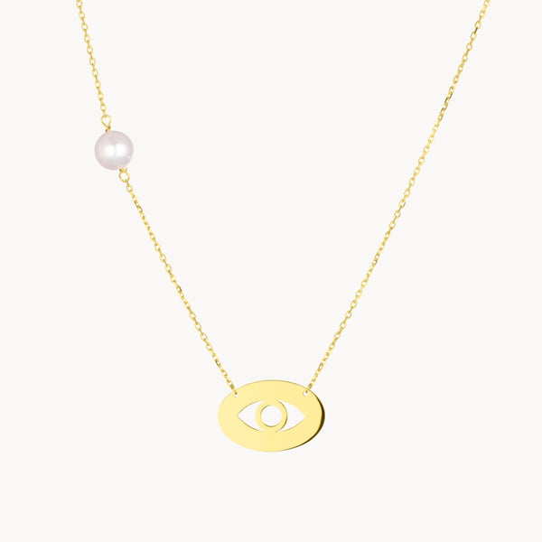 COLLAR OJO CON PERLA