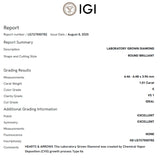 ANILLO SOLITARIO DIAMANTE CREADO 1.010 QUILATES CERTIFICADO IGI