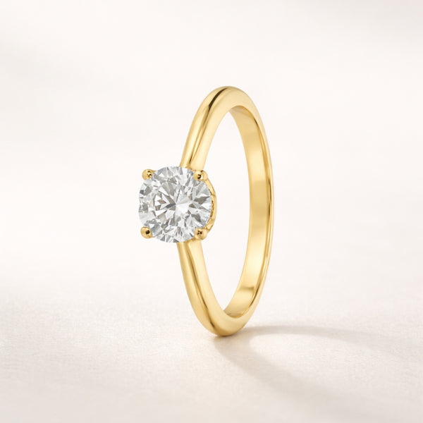 ANILLO SOLITARIO DIAMANTE CREADO 1.010 QUILATES CERTIFICADO IGI