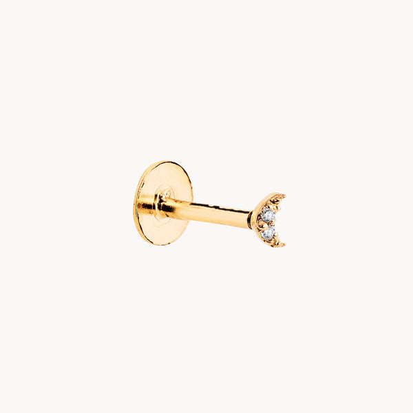 HALF-MOON PIERCING WITH CUBIC ZIRCONIA