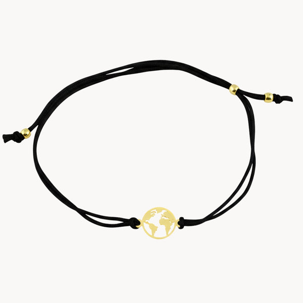 PULSERA MACRAME NEGRO MUNDO