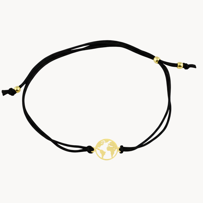 PULSERA MACRAME NEGRO MUNDO