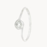ANILLO SOLITARIO CHATON CON DIAMANTE 0.14 QUILATES JODENE