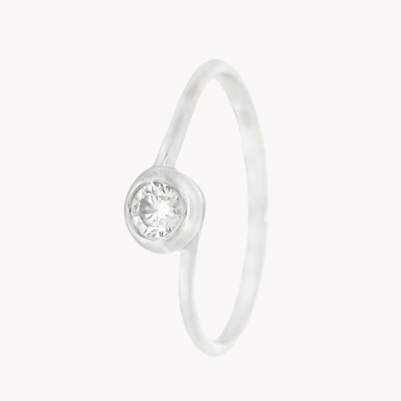 ANILLO SOLITARIO CHATON CON DIAMANTE 0.14 QUILATES JODENE