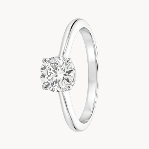 ANILLO SOLITARIO DIAMANTE CREADO 1 QUILATE CERTIFICADO IGI