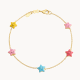 PULSERA ESTRELLAS SONRIENTES CON ESMALTE