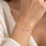 PULSERA ESTRELLAS SONRIENTES CON ESMALTE
