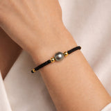 PULSERA MACRAME CON PERLA TAHITI