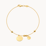 PULSERA DISCOS ASIMETRICOS COLGANTES