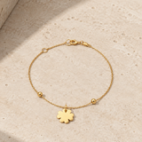 PULSERA TREBOL CON BOLITAS