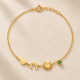 PULSERA CHARMS CON CIRCONITA VERDE