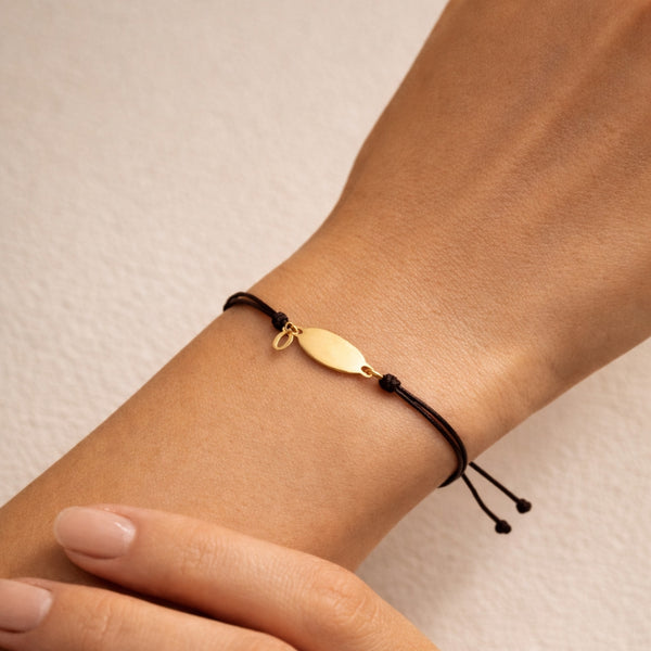 PULSERA MACRAME CHAPA