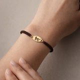 PULSERA MACRAME CHAPA CON GATO
