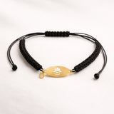 PULSERA MACRAME CHAPA CON CORAZON