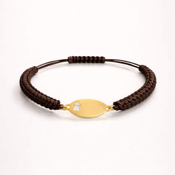 PULSERA MACRAME CHAPA CON NIÑO