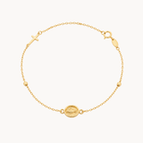 PULSERA MEDALLA VIRGEN CON CRUZ