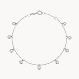 PULSERA CON CIRCONITAS EN CHATON COLGANTES