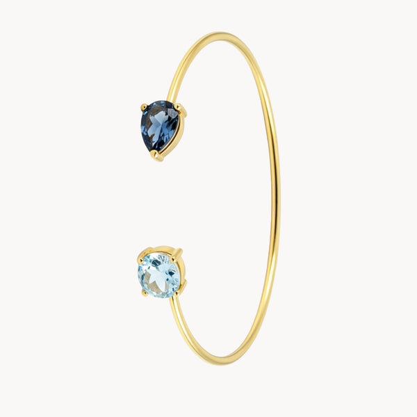 PULSERA TOPACIO LONDON BLUE Y TOPACIO AZUL AUDRA