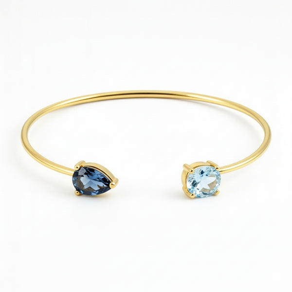 PULSERA TOPACIO LONDON BLUE Y TOPACIO AZUL AUDRA