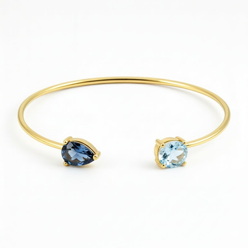 PULSERA TOPACIO LONDON BLUE Y TOPACIO AZUL AUDRA