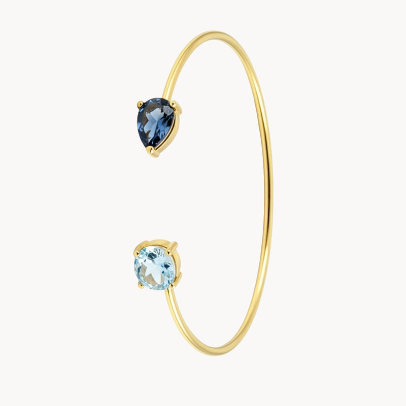 PULSERA TOPACIO LONDON BLUE Y TOPACIO AZUL AUDRA