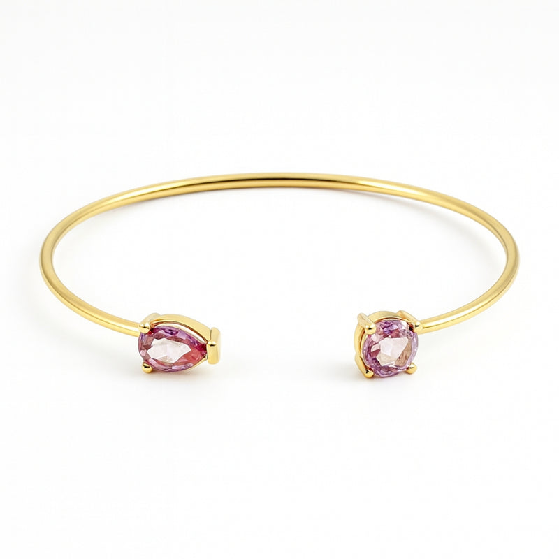PULSERA TOPACIO ROSA Y AMATISTA AUDRA