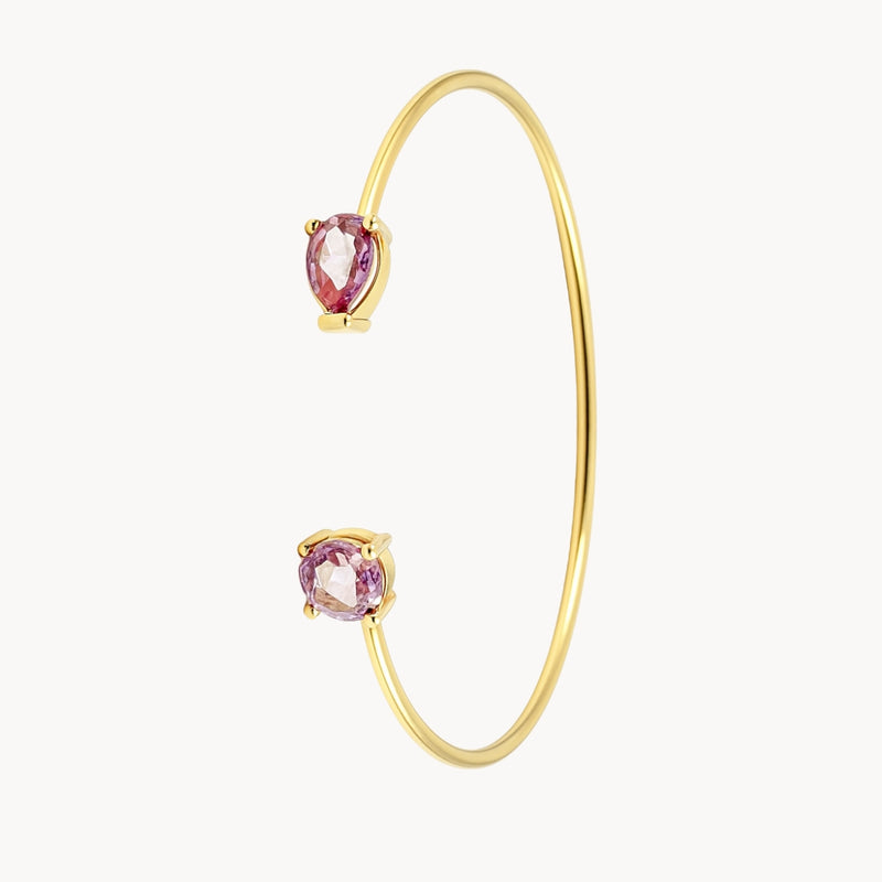 PULSERA TOPACIO ROSA Y AMATISTA AUDRA