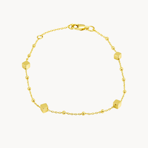 PULSERA CUBOS Y BOLAS DENICA