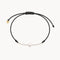 PULSERA MACRAME NEGRO CADENA CON PERLA