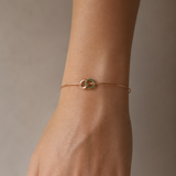 PULSERA RIGIDA DOBLE ARO CON GRANATE TSAVORITAS MARYAM