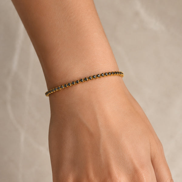 PULSERA RIVIERE CIRCONITAS NEGRAS DAINA