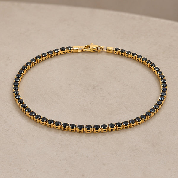 PULSERA RIVIERE CIRCONITAS NEGRAS DAINA