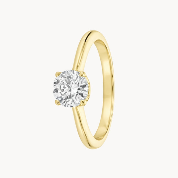 ANILLO SOLITARIO DIAMANTE CREADO 0.53 QUILATES CERTIFICADO IGI