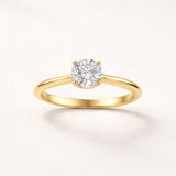 ANILLO SOLITARIO DIAMANTE CREADO 0.53 QUILATES CERTIFICADO IGI