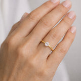 ANILLO SOLITARIO DIAMANTE CREADO 0.53 QUILATES CERTIFICADO IGI