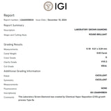 ANILLO SOLITARIO DIAMANTE CREADO 0.53 QUILATES CERTIFICADO IGI