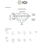 ANILLO SOLITARIO DIAMANTE CREADO 0.53 QUILATES CERTIFICADO IGI