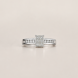 ANILLO CON DIAMANTES PRINCESA Y CARRIL