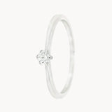 ANILLO SOLITARIO SEIS GARRAS CON DIAMANTE 0.11 QUILATES LAIMA