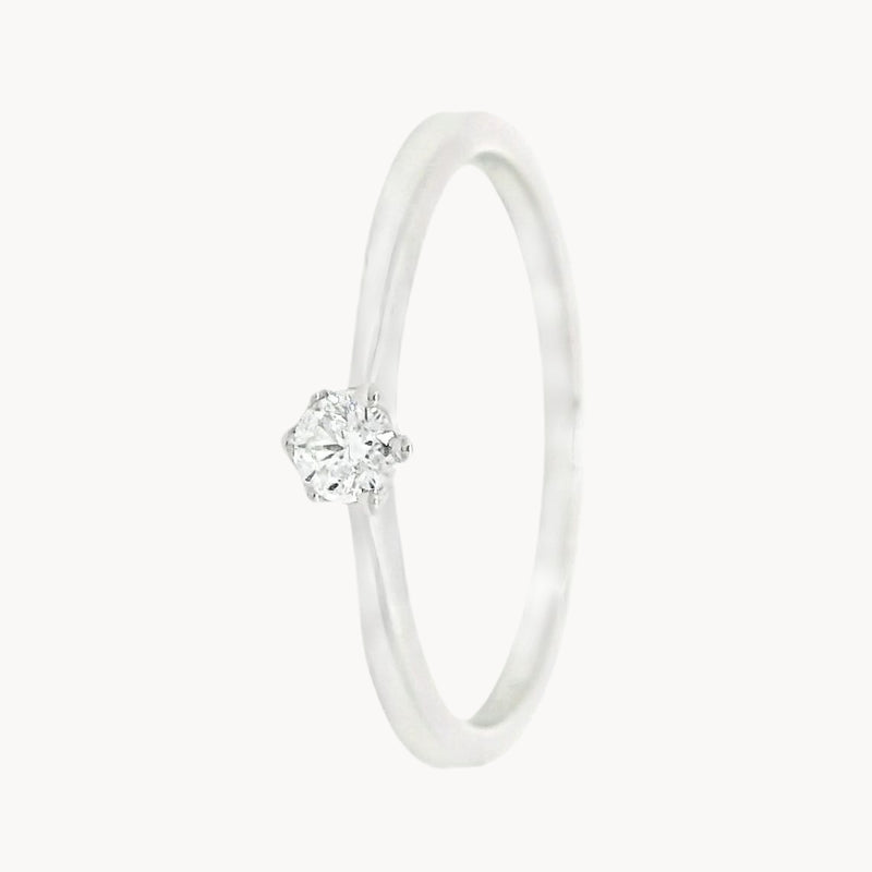 ANILLO SOLITARIO SEIS GARRAS CON DIAMANTE 0.11 QUILATES LAIMA