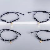 BRACELET INITIAL EN MACRAMÉ AVEC DIAMANT