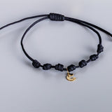 BRACELET INITIAL EN MACRAMÉ AVEC DIAMANT