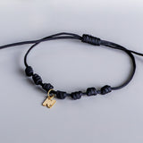 BRACELET INITIAL EN MACRAMÉ AVEC DIAMANT