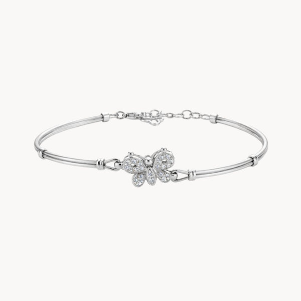 PULSEIRA SEMIRRÍGIDA COM DIAMANTES BORBOLETA ETTIE